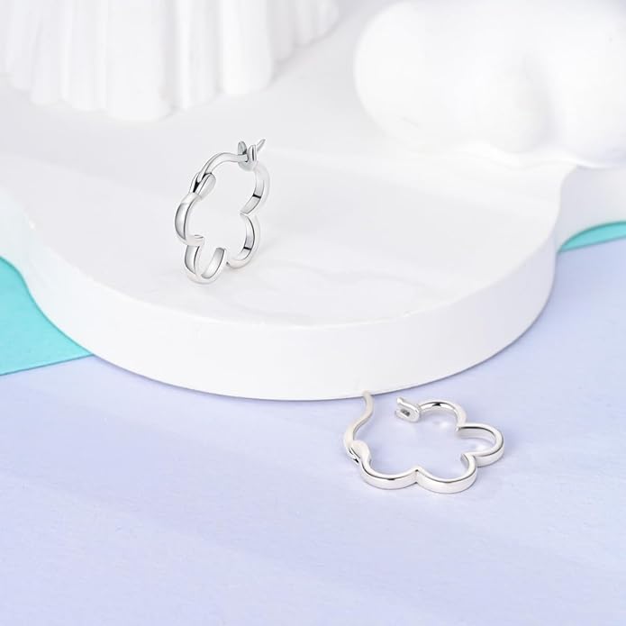 NARMO 925 Sterling Silver Hoop Earrings for Women Hypoallergenic Lightweight Simple Huggie Hoop Earrings Twisted Hoop Earrings Colorful Cubic Zirconia Hoop Earrings Rainbow Hoop Earrings