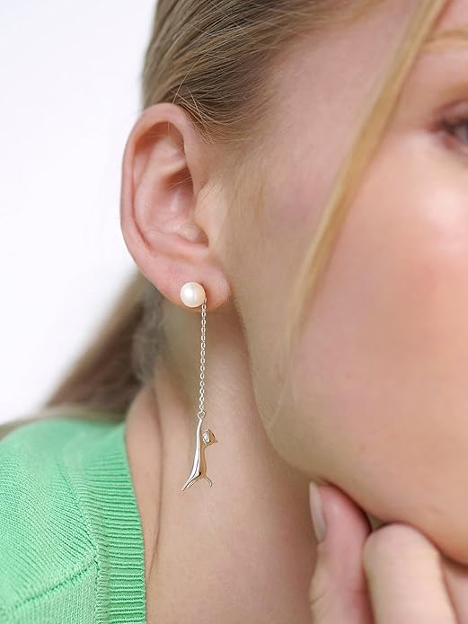 SILVERCUTE Cat Earrings for Women Girls 925 Sterling Silver Hypoallergenic Lovely Animal Stud Earrings Cat Lovers Gift